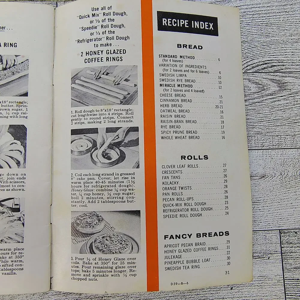 Occident King Midas Photo-Method Recipes Bread Rolls Fancy Bread Cookbook Booklt